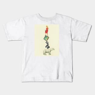 Lady and Polar Bear Kids T-Shirt